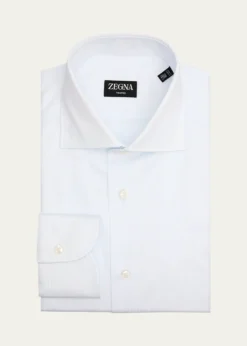 ZEGNAMen's Tonal Stripe Trofeo Cotton Dress Shirt
