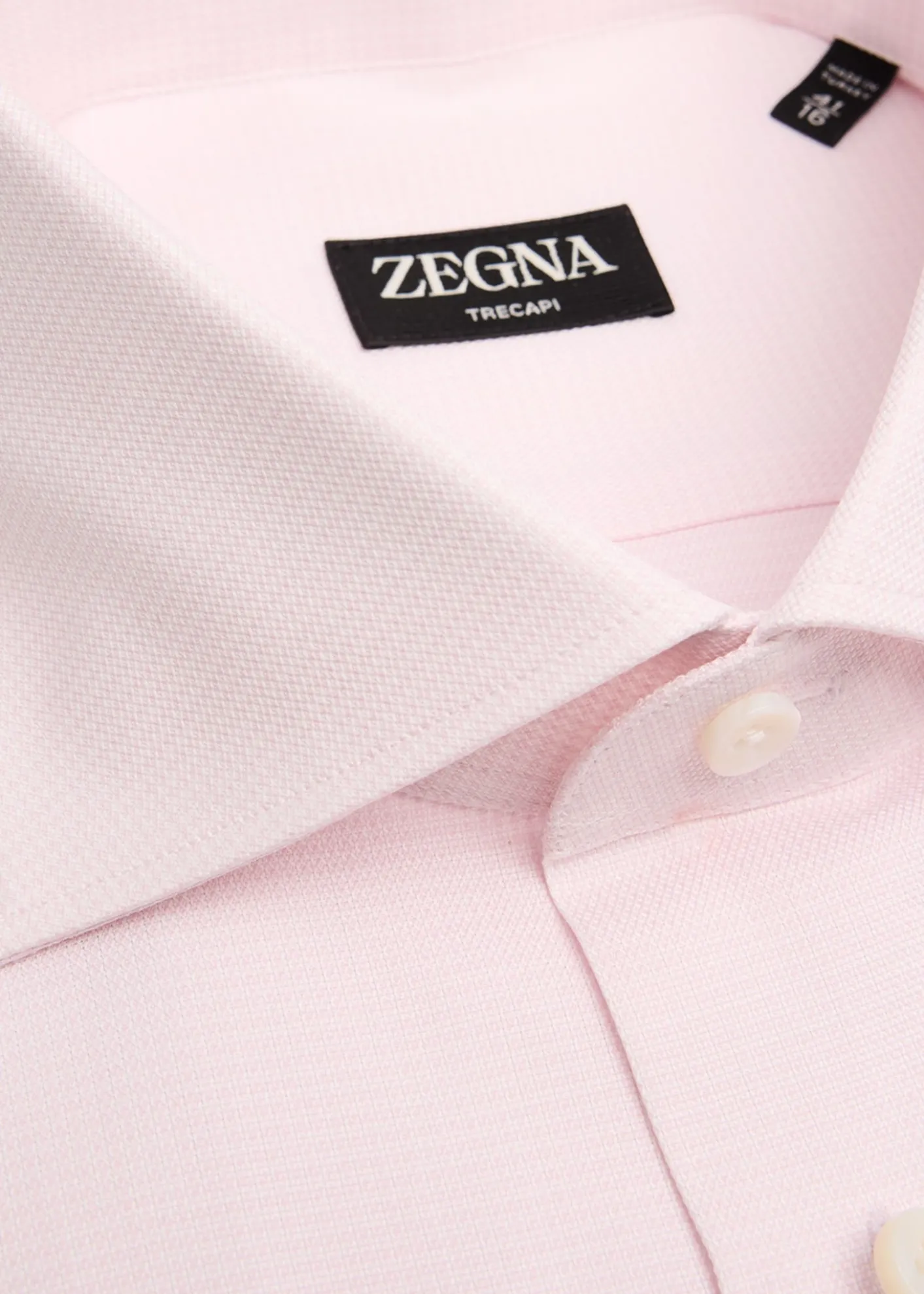 ZEGNAMen's Trecapi Cotton Micro-Structure Dress Shirt
