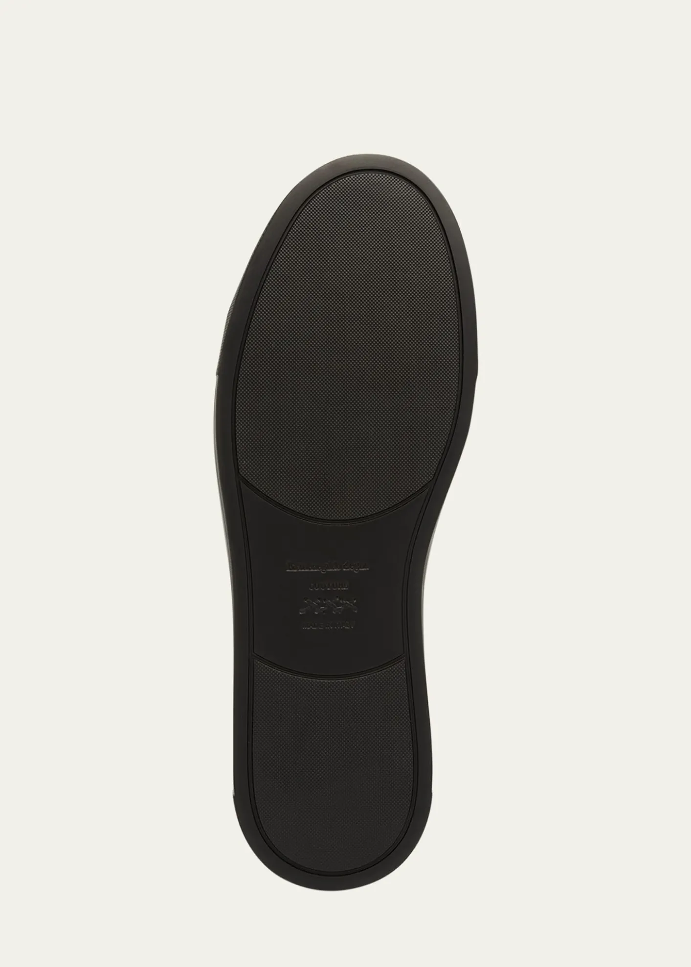 ZEGNAMen's Triple Stitch Deerskin Leather Sneakers