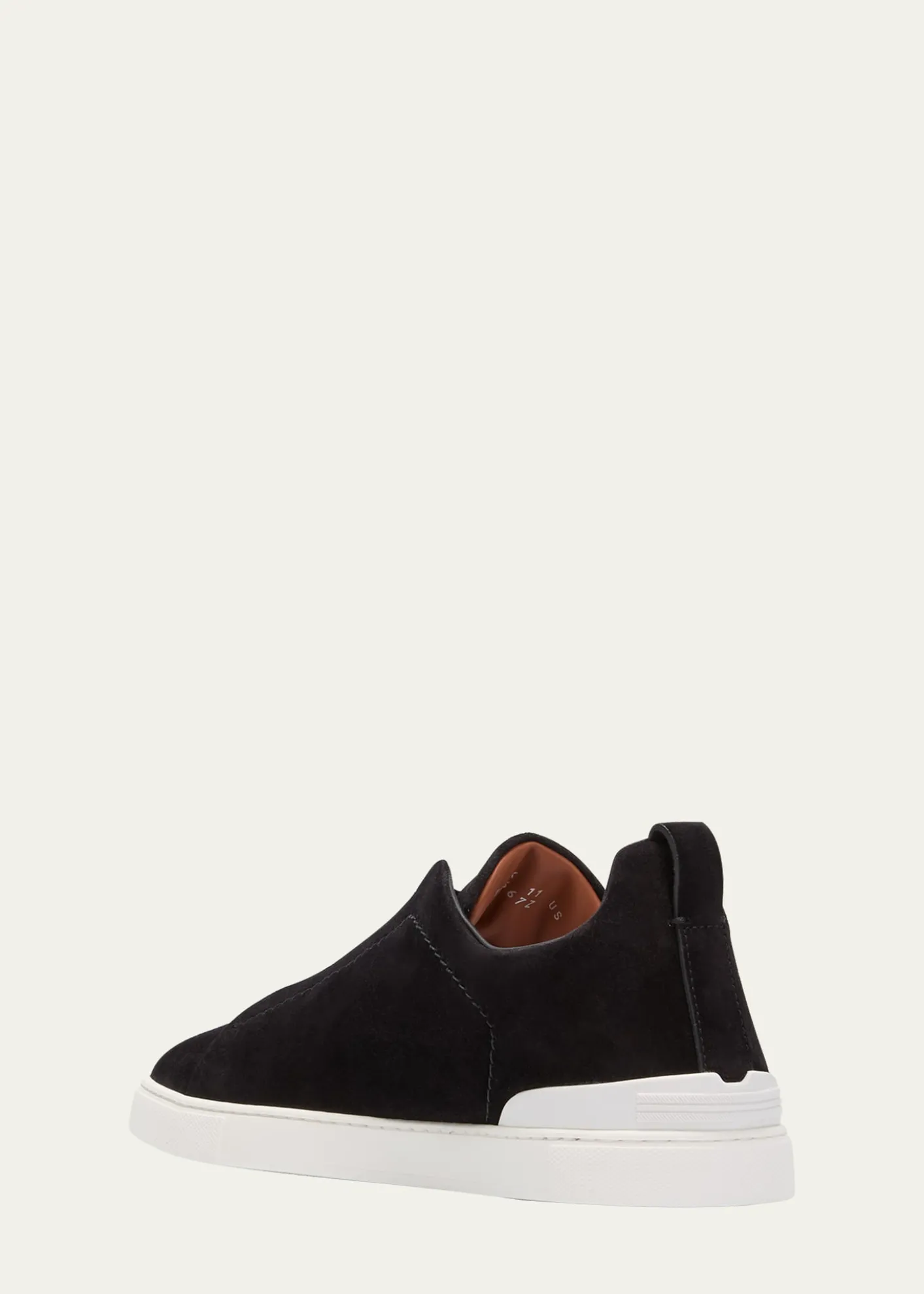 ZEGNAMen's Triple Stitch Suede Sneakers