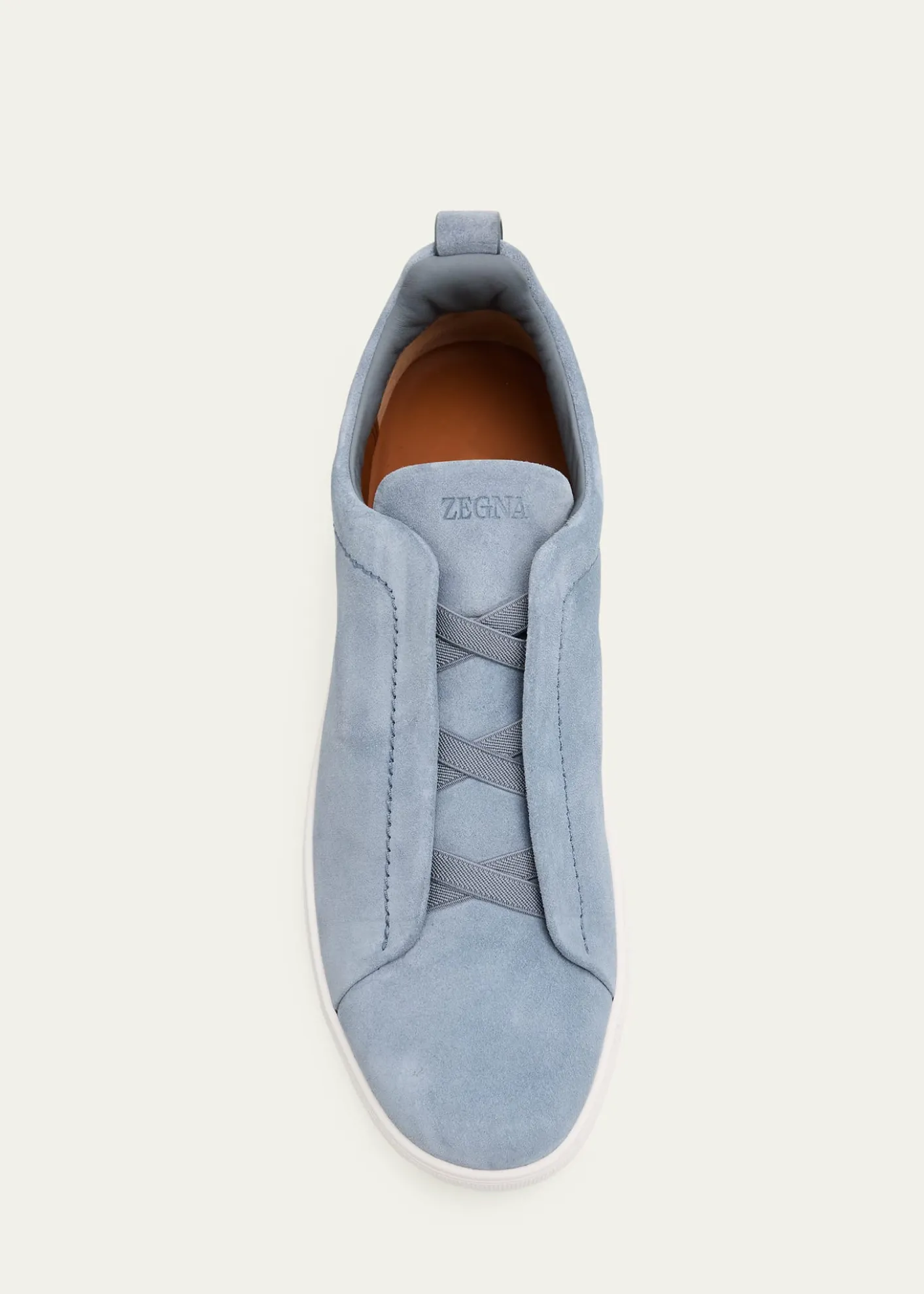 ZEGNAMen's Triple Stitch Suede Sneakers