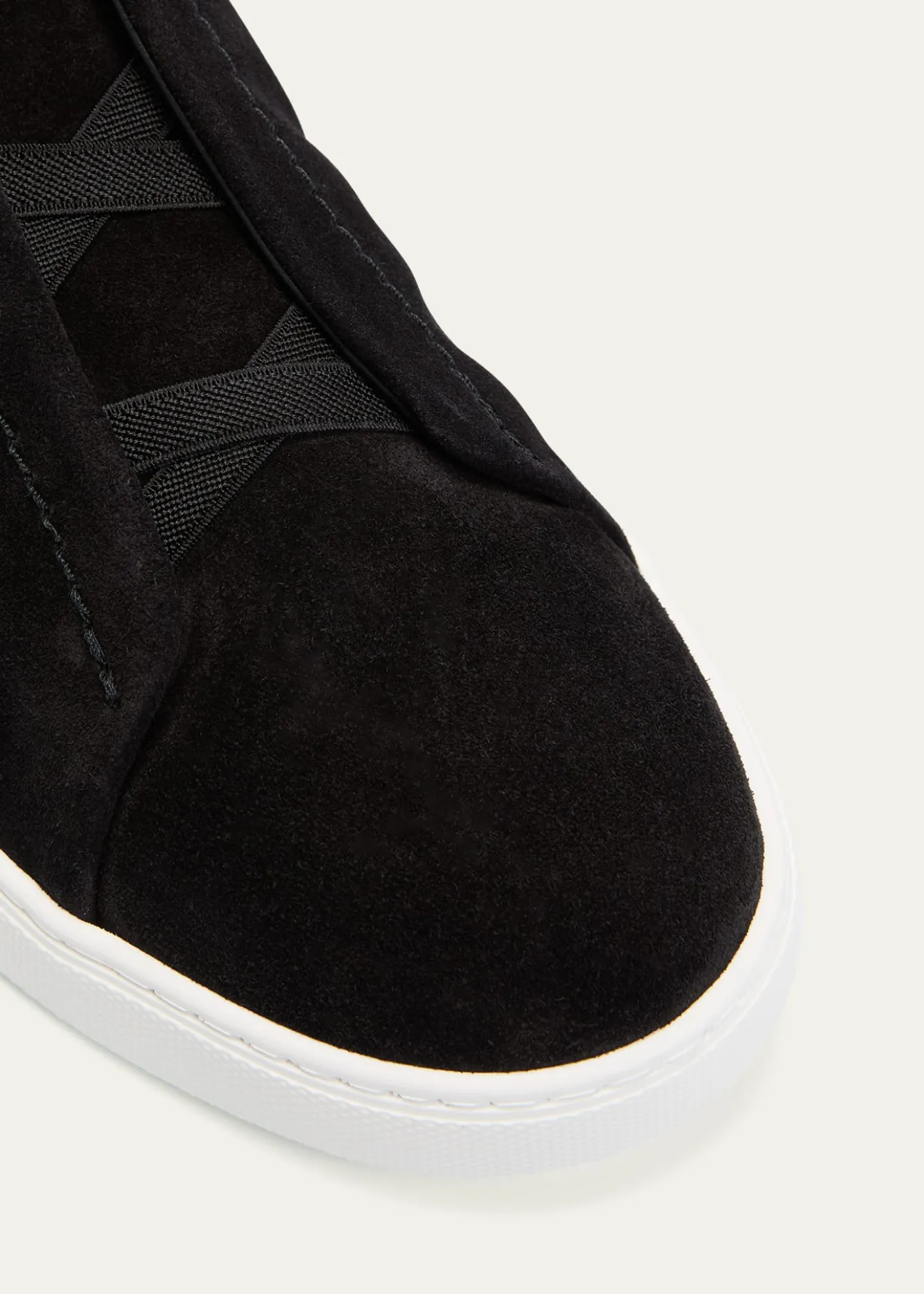 ZEGNAMen's Triple Stitch Suede Sneakers