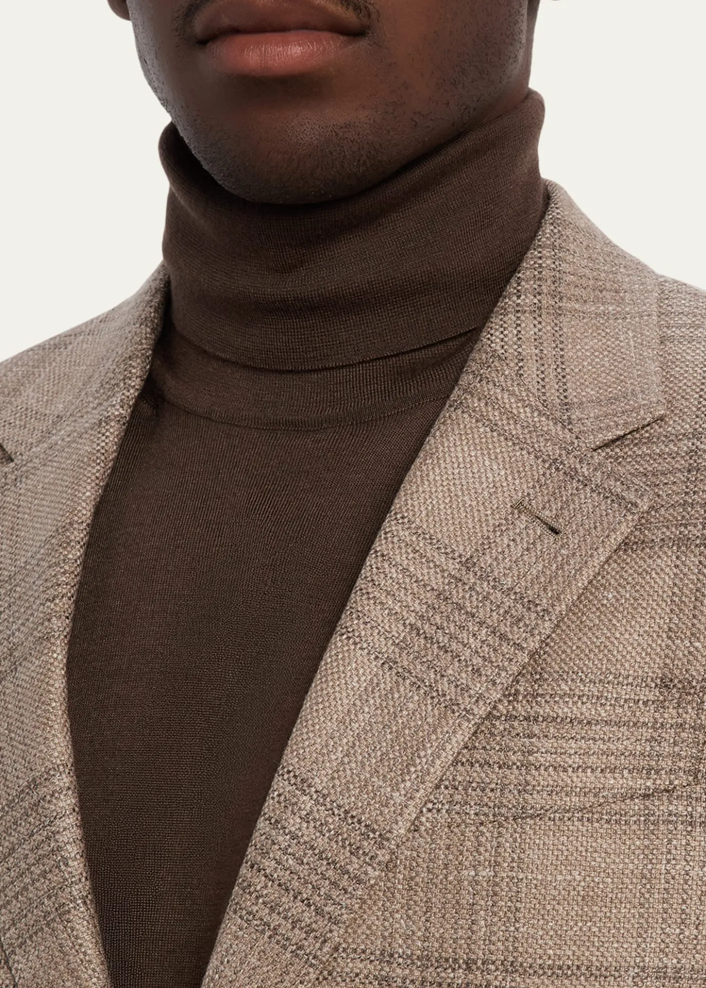 ZEGNAMen's Winter Crossover Large Plaid Sport Coat