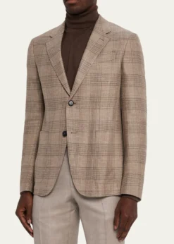 ZEGNAMen's Winter Crossover Large Plaid Sport Coat