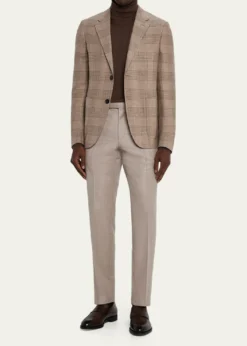 ZEGNAMen's Winter Crossover Large Plaid Sport Coat