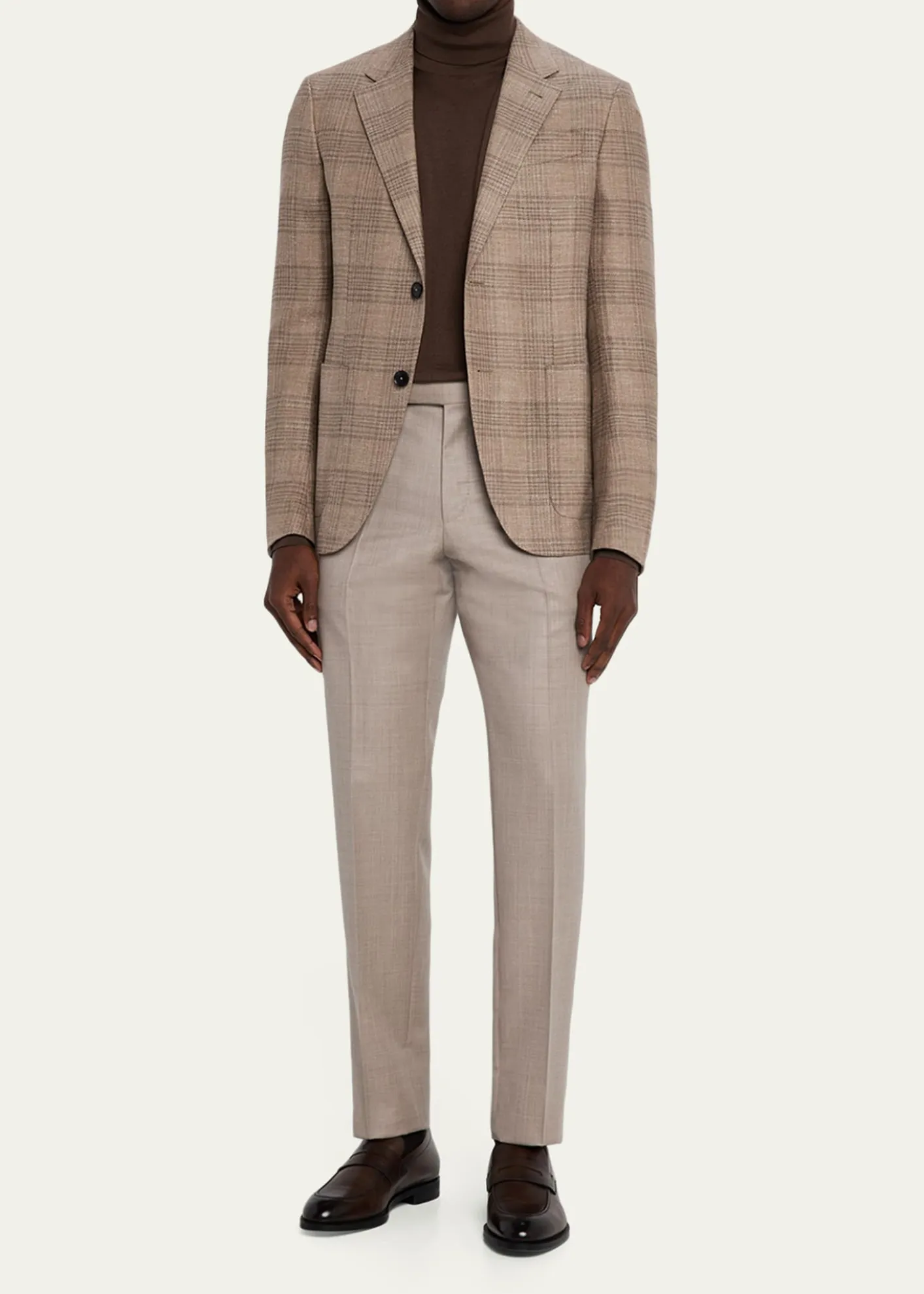 ZEGNAMen's Winter Crossover Large Plaid Sport Coat