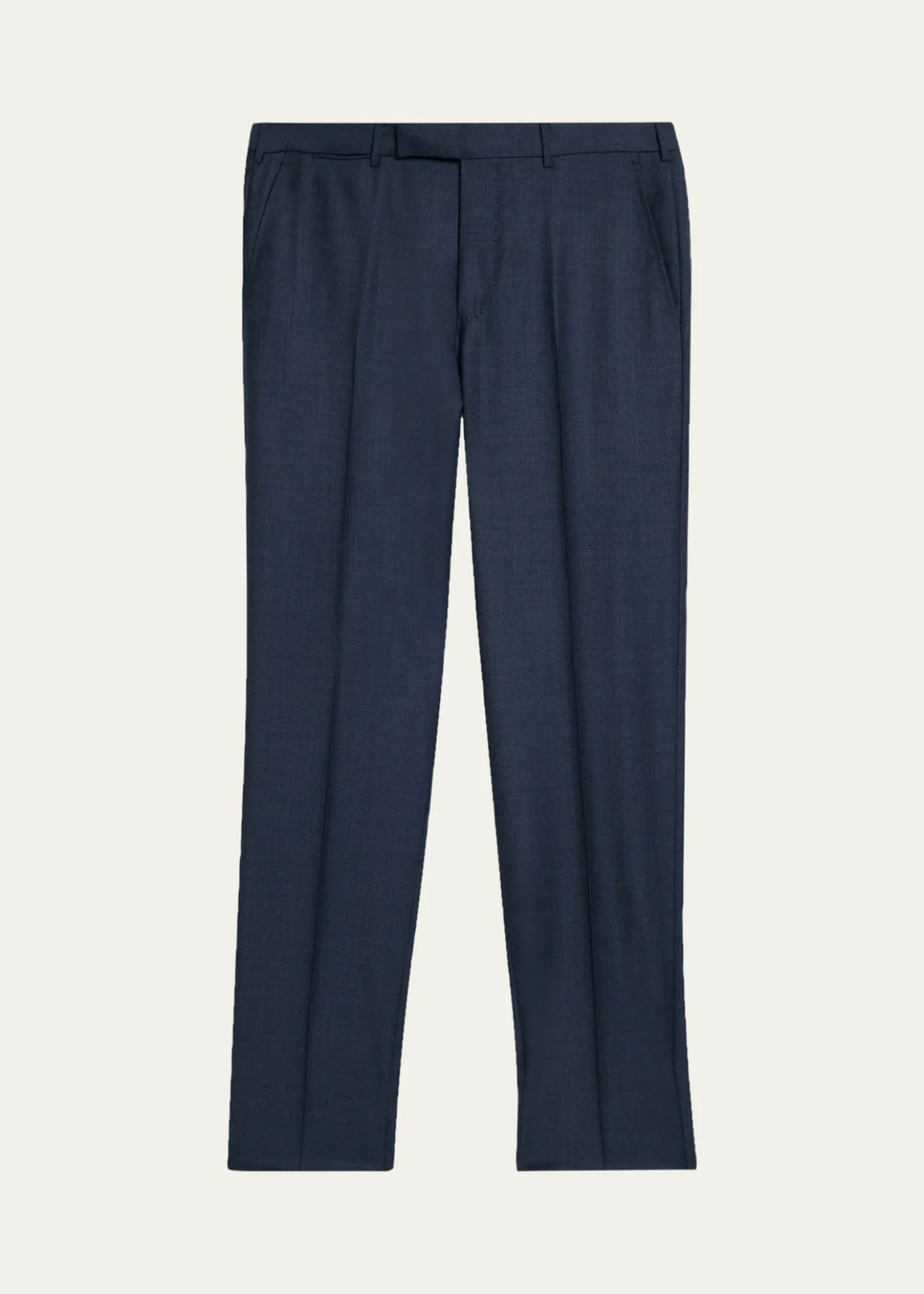 ZEGNAMen's Wool Sharkskin Modern Fit Trousers