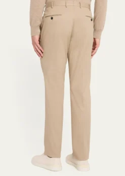 ZEGNAMen's Wool Slim Flat-Front Trousers