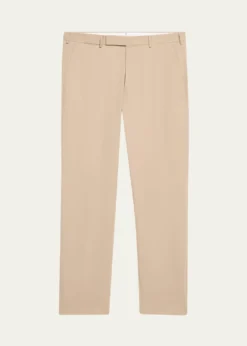 ZEGNAMen's Wool Slim Flat-Front Trousers