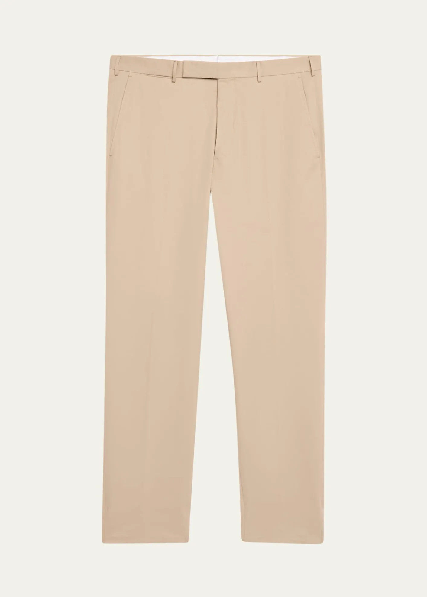 ZEGNAMen's Wool Slim Flat-Front Trousers