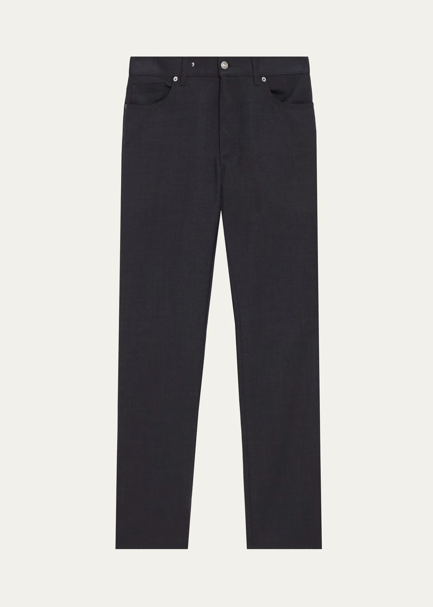 ZEGNAMen's Wool Straight Leg Five-Pocket Pants