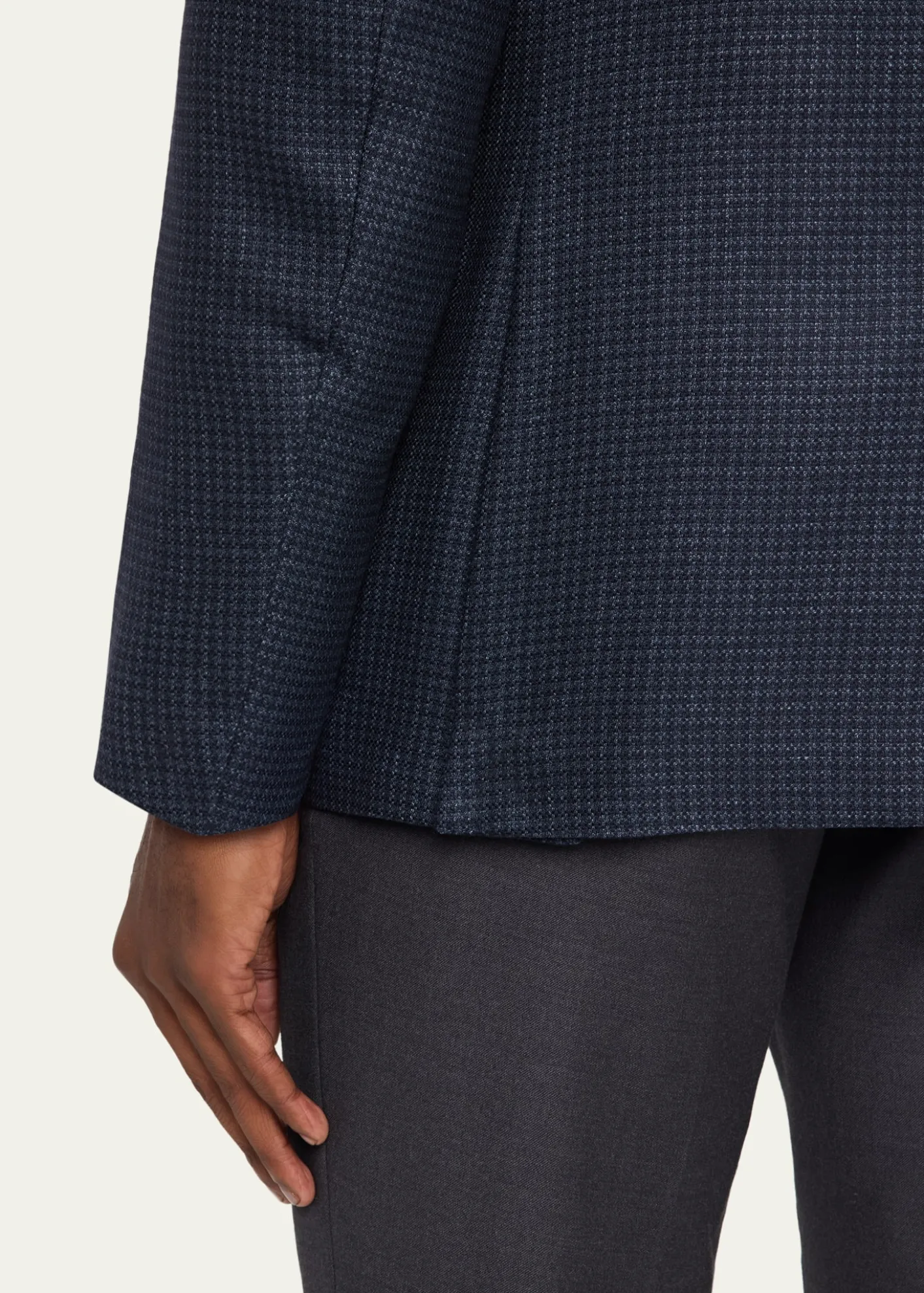 ZEGNAMen's Woven Houndstooth Single-Breasted Sport Coat