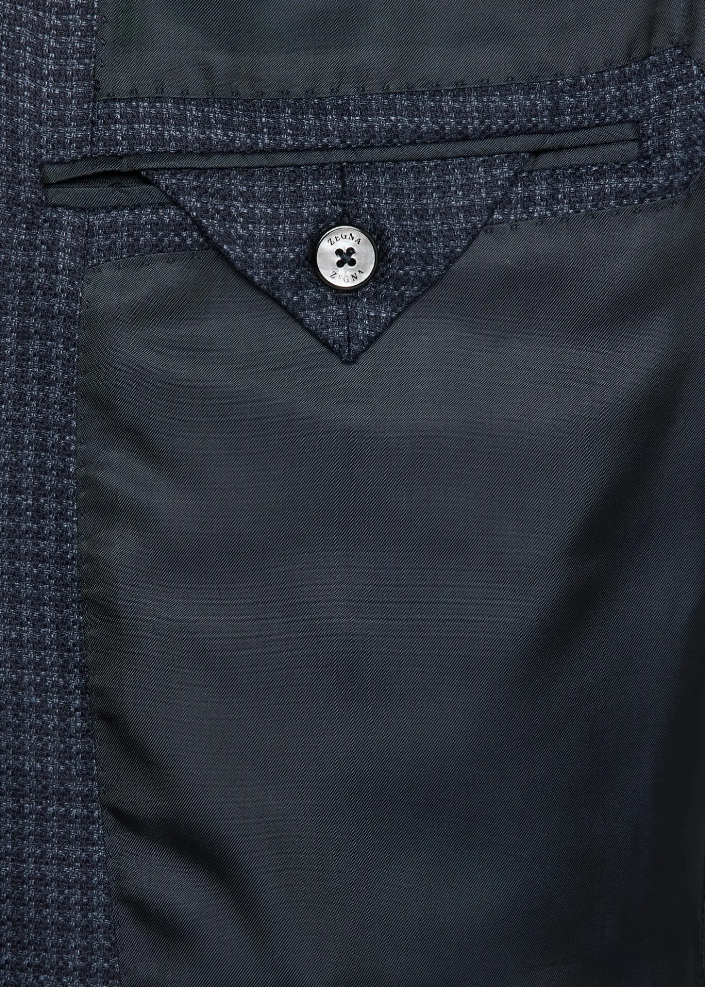 ZEGNAMen's Woven Houndstooth Single-Breasted Sport Coat