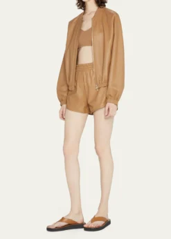 ZEYNEP ARCAYLeather Jogger Shorts