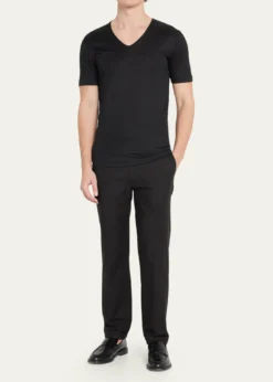 ZimmerliMen's Sea Island V-Neck Cotton T-Shirt