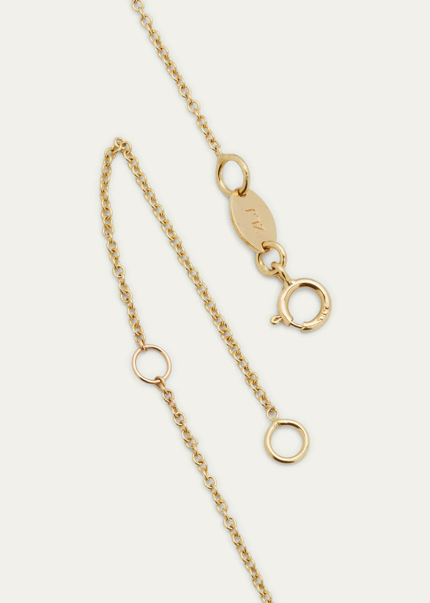 Zoe Lev JewelryDiamond Asymmetrical Initial Necklace, B