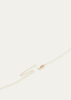 Zoe Lev Jewelry14K Gold Asymmetrical Initial and Bezel Diamond Necklace, 16-18